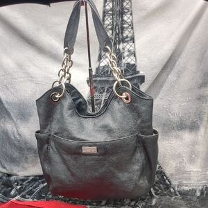 Grace Adele black leather bag